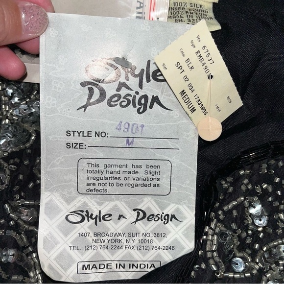 Style N Design Vintage Beaded Sequin Jacket Women’s Size Medium New With Tags - Picture 10 of 10